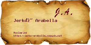 Jerkó Arabella névjegykártya
